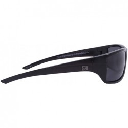 Rectangular Turbine Men's Sport Sunglasses- Wrap Tapered Frame- Megol Anti-Slip Nose Pads- 100% UV Protection Lens - C1197CUC...
