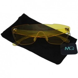 Shield Ezra - Color Lens One Piece Shield Sunglasses with Microfiber Pouch - Yellow - CZ187WOHOCT $14.35