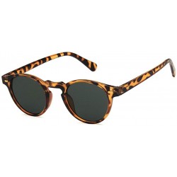 Oval Unisex Sunglasses Retro Bright Black Grey Drive Holiday Oval Non-Polarized UV400 - Leopard Green - CB18RLUK2EL $20.20
