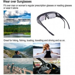 Goggle Fit Over Polarized Sunglasses Flip Up Lens for Men and Women - Black/Silver - CX199AU623U $13.50