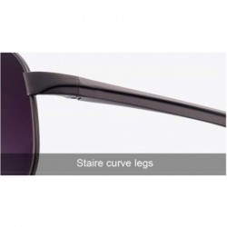 Aviator Women's Stainless Steel Frame Sunglasses Stylish Polarized Sunglasses - D - C118RX043EW $41.46