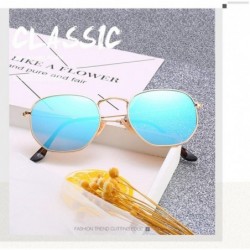 Rectangular Fashion Polarized Sunglasses for Women UV400 Mirrored Lens Glasses (as picture show - F) - F - C418EO80KWC $13.34