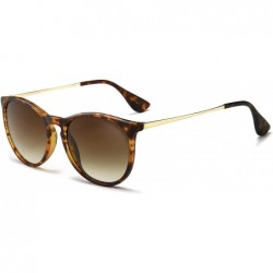 Aviator Vintage Round Sunglasses for Women Classic Retro Designer Style - CJ18SU3YRNZ $30.20