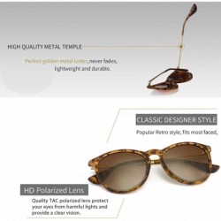 Aviator Vintage Round Sunglasses for Women Classic Retro Designer Style - CJ18SU3YRNZ $14.09