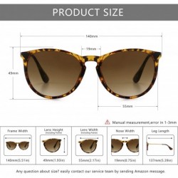 Aviator Vintage Round Sunglasses for Women Classic Retro Designer Style - CJ18SU3YRNZ $14.09