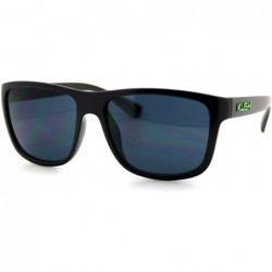 Square KUSH Sunglasses Square Rectangular Black Frame Unisex Dark Lens - Black Green - CJ1258TQ2U1 $9.10