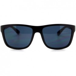 Square KUSH Sunglasses Square Rectangular Black Frame Unisex Dark Lens - Black Green - CJ1258TQ2U1 $9.10