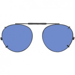 Round Visionaries Polarized Clip on Sunglasses - Round - Gold Frame - 49 x 43 Eye - CM12MZQ0MVJ $77.74