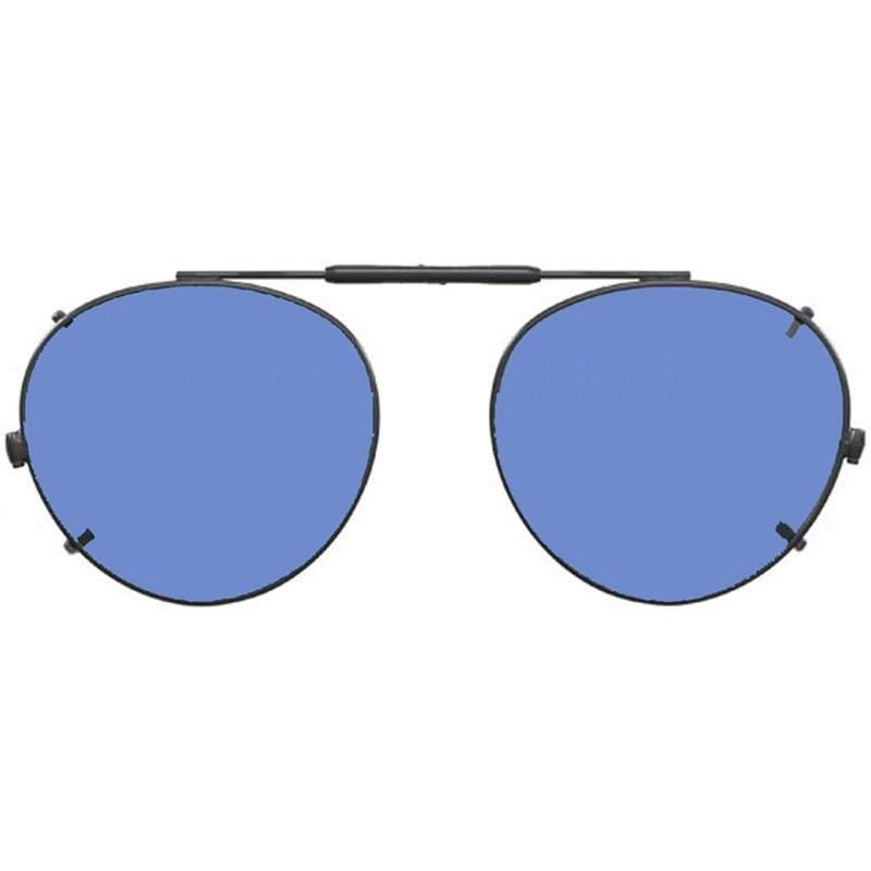 Round Visionaries Polarized Clip on Sunglasses - Round - Gold Frame - 49 x 43 Eye - CM12MZQ0MVJ $41.39