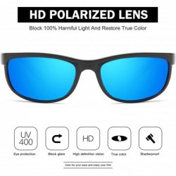 Rectangular Rectangular Polarized Sunglasses for Men Driving Sun glasses 100% UV Protection - CO190H25RWU $18.39