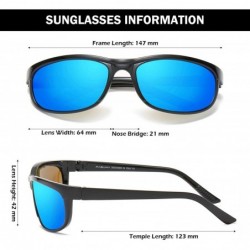 Rectangular Rectangular Polarized Sunglasses for Men Driving Sun glasses 100% UV Protection - CO190H25RWU $18.39