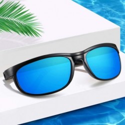 Rectangular Rectangular Polarized Sunglasses for Men Driving Sun glasses 100% UV Protection - CO190H25RWU $18.39