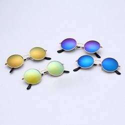Sport Vintage Round Polarized Hippie Sunglasses for Men Women 8color Available - Glod Green - CU18H35QHTW $11.50
