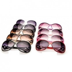 Oval Women Fashion Sunglasses UV400 Protection Outdoor Driving Eyewear Sunglasses Polarized - Pink + Grey - C6197IKL2EY $17.51