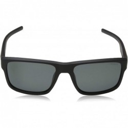 Rectangular Men's Pld3018/S Rectangular Sunglasses - Matte Black/Gray Polarized - CW12MZKMGRQ $29.65