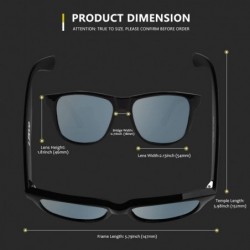 Square Premium TR90 Rectangular Mens Polarized Driving Sunglasses for Men Blender Sun Glasses HF01 - CN18TT9CSZT $19.27