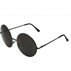 Round Extra Large Round Sunglasses for Women Retro Fashion - Black - C512CQXLUY5 $13.92