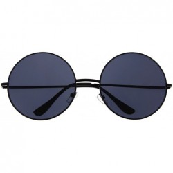 Round Extra Large Round Sunglasses for Women Retro Fashion - Black - C512CQXLUY5 $13.92