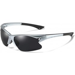 Sport Sports Style Polarized Night Vision Sunglasses Retro Driving Sunglasses - C7. Blue Frame Blue Lens - CY18WSCX0TI $11.01