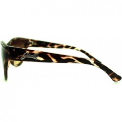 Oval Rhinestone Top Oval Cateye Sunglasses Women's Chic Luxurious - Clear Tortoise - C911PHTLN93 $7.60