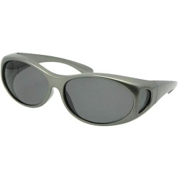 Wrap Small Fit Over Sunglasses Silver Fox Grey Frame F3 - CY18U9D3QLW $31.72