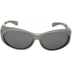 Wrap Small Fit Over Sunglasses Silver Fox Grey Frame F3 - CY18U9D3QLW $13.11