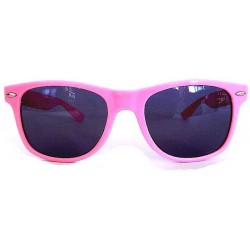 Wayfarer New Promotional Wayfarer Cateye Retro Style Sunglasses - Dark Grey Lens - Pink - CP11E6O0BNT $8.14
