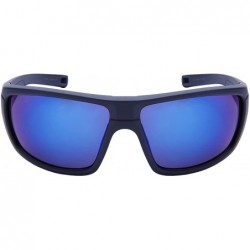 Wrap Bold Sports Wrap Sunglasses w/Color Mirror Lens 570097-REV - Matte Grey - CY12OD277HD $9.80