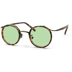 Round Sunglasses Luxury Designer Glasses Leopard - Leopard&green - C0192SME5LM $16.27