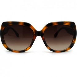 Butterfly Womens Mod Butterfly Chic Designer Fashion Sunglasses - Brown Tortoise Brown - CB1969YTEYQ $12.37