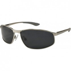Aviator Men's Pilot TAC Polarized Eyewear 100% UV400 Protection Lens Driving Sunglasses - Silver/Dark - CA19244N9D0 $11.39