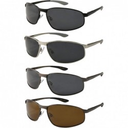 Aviator Men's Pilot TAC Polarized Eyewear 100% UV400 Protection Lens Driving Sunglasses - Silver/Dark - CA19244N9D0 $11.39