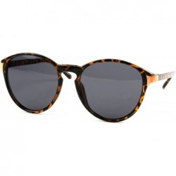 Round Classic Retro Fashion Frame Sunglasses P2099 - Tortoise-smoke Lens - CB11EKCMTX7 $27.14