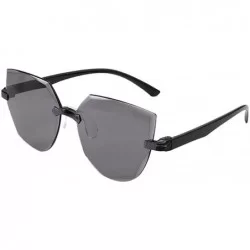 Square Frameless Multilateral Shaped Sunglasses Sunglasses for Women Men Classic Trendy Stylish Sun Glasses - A - CQ190629HA5...