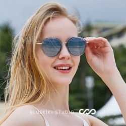 Oversized Women Sunglasses Polarized Flower Round Sunglasses for Women - Silver - CU18DG8ONRM $29.12