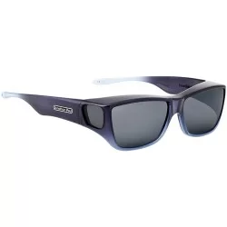 Square Traveler Polarized Fitover Sunglasses - Sapphire Ombre - CT18DA3MH7L $103.44