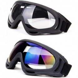 Goggle Snowboard Protection Windproof Motorcycle - Transparent+Multicolor - CA18KQHYWU7 $23.47