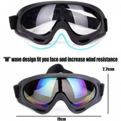 Goggle Snowboard Protection Windproof Motorcycle - Transparent+Multicolor - CA18KQHYWU7 $14.79