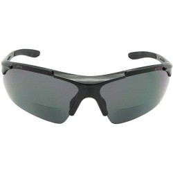 Wrap Safety Bifocal Sunglasses B102 - Black Frame-gray Lenses - C318DZMG50W $16.07