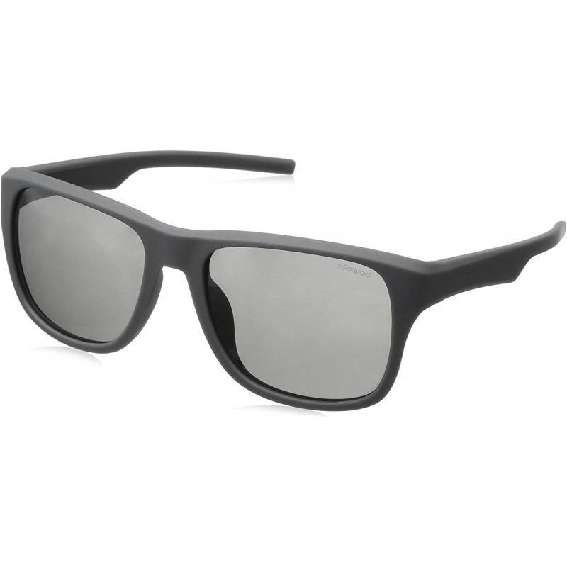 Rectangular Men's Pld3019/S Rectangular Sunglasses - Gray/Gray Silver Mirror Polarized - CW12MXXYPAZ $65.73