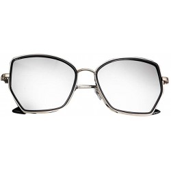 Sport Irregular Sunglasses Oversized Significantly 2DXuixsh - Silver - CI18S602W0Y $21.60
