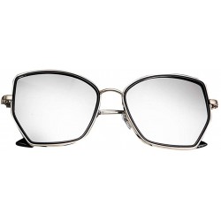 Sport Irregular Sunglasses Oversized Significantly 2DXuixsh - Silver - CI18S602W0Y $18.17