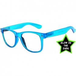 Sport Clear Retro 80's Vintage Sunglasses Colored Frame - Glow_clear_blue - CX188YMORRN $8.34