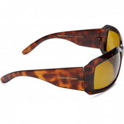 Wrap Eagle Eyes Women's Gemstone I Sunglasses - Topaz Frame/Gold Brown Lens - CW113KJORJ5 $38.26