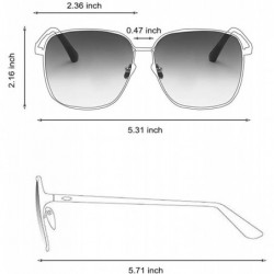 Sport Oversized Sunglasses Rectangular Square Sun Glasses for Women Men Large Lens - Gray - CE18R7SDYUL $11.44