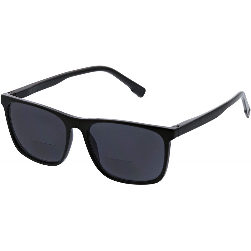 Square Highbrow Square Hideaway Bifocal Sunglasses- Black- 56 mm + 1 - CH18X5XYD48 $25.27