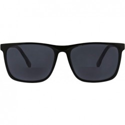 Square Highbrow Square Hideaway Bifocal Sunglasses- Black- 56 mm + 1 - CH18X5XYD48 $25.27