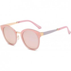 Goggle Women Polarized Round Cat Eye Sunglasses - Pink - C218WU829GY $40.30