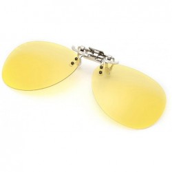 Oversized Oversized Clip on Night Vision Glasses Polarized Sunglasses Clip-on Glasses - Yellow - CU18E9QKO58 $18.56