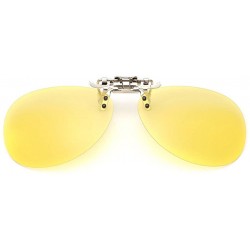 Oversized Oversized Clip on Night Vision Glasses Polarized Sunglasses Clip-on Glasses - Yellow - CU18E9QKO58 $8.16